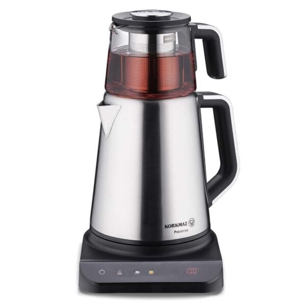 KORKMAZ A852-01 PROSENSE ELEKTRİKLİ ÇAYDANLIK INOX CAM DEMLİK
