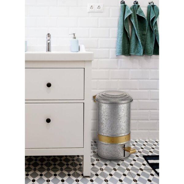 THE MİA GRİ GALVİN BANYO ÇÖP KOVASI 5 LİTRE