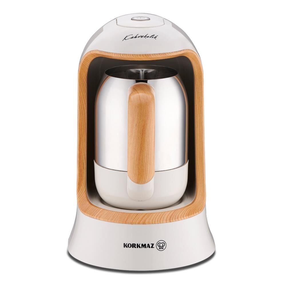 KORKMAZ A860-19 KAHVEKOLİK OTOMATİK KAHVE MAKİNESİ VANİLYA/AHŞAP BAMBU