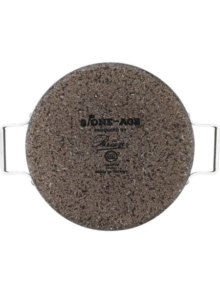 BRİONİ STONE AGE ÇİZİLMEZ YANMAZ YAPIŞMAZ TERRA 24 CM BASIK TENCERE