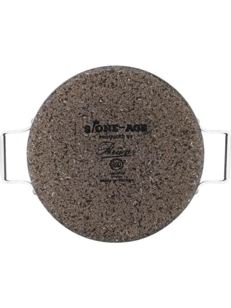 BRİONİ STONE AGE ÇİZİLMEZ YANMAZ YAPIŞMAZ TERRA 24 CM BASIK TENCERE