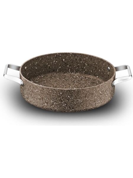 BRİONİ STONE AGE ÇİZİLMEZ YANMAZ YAPIŞMAZ TERRA 28 CM BASIK TENCERE