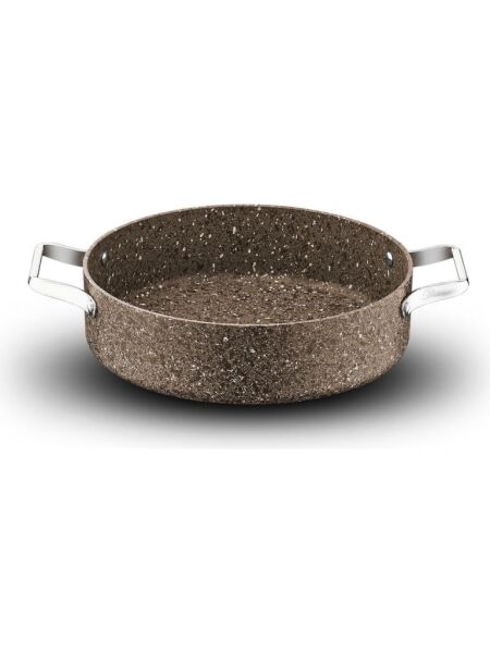 BRİONİ STONE AGE ÇİZİLMEZ YANMAZ YAPIŞMAZ TERRA 32 CM BASIK TENCERE
