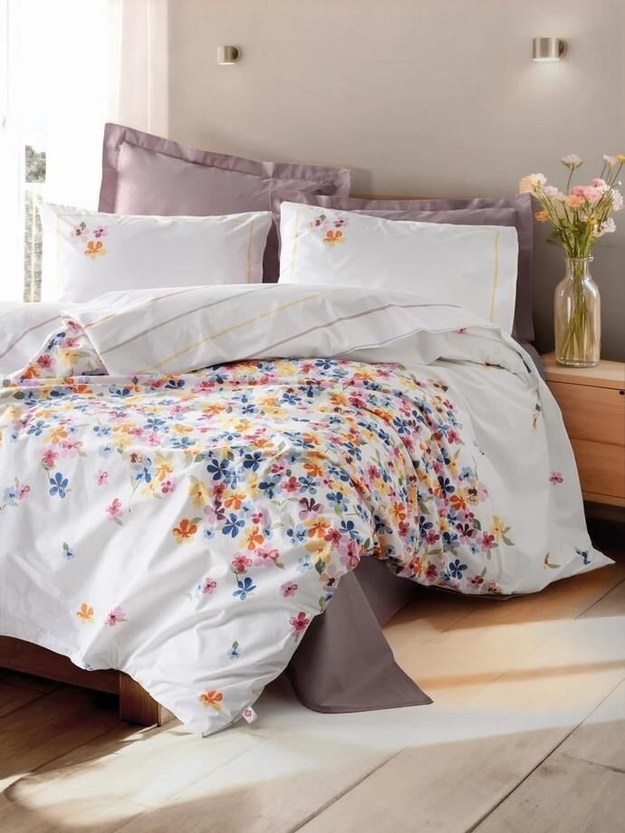 COTTON BOX MODELİNE FLURRY LİLA ÇİFT KİŞİLİK NEVRESİM TAKIMI