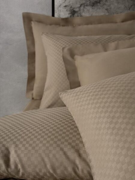 COTTON BOX PLAİD VİZON ÇİFT KİŞİLİK NEVRESİM TAKIMI