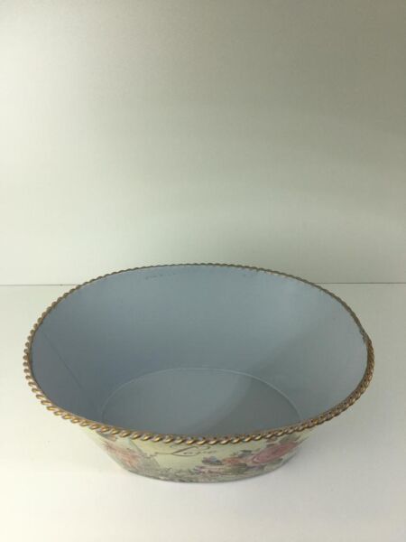 OVAL METAL DEKORATİF SAKSI KOVA ORTA BOY