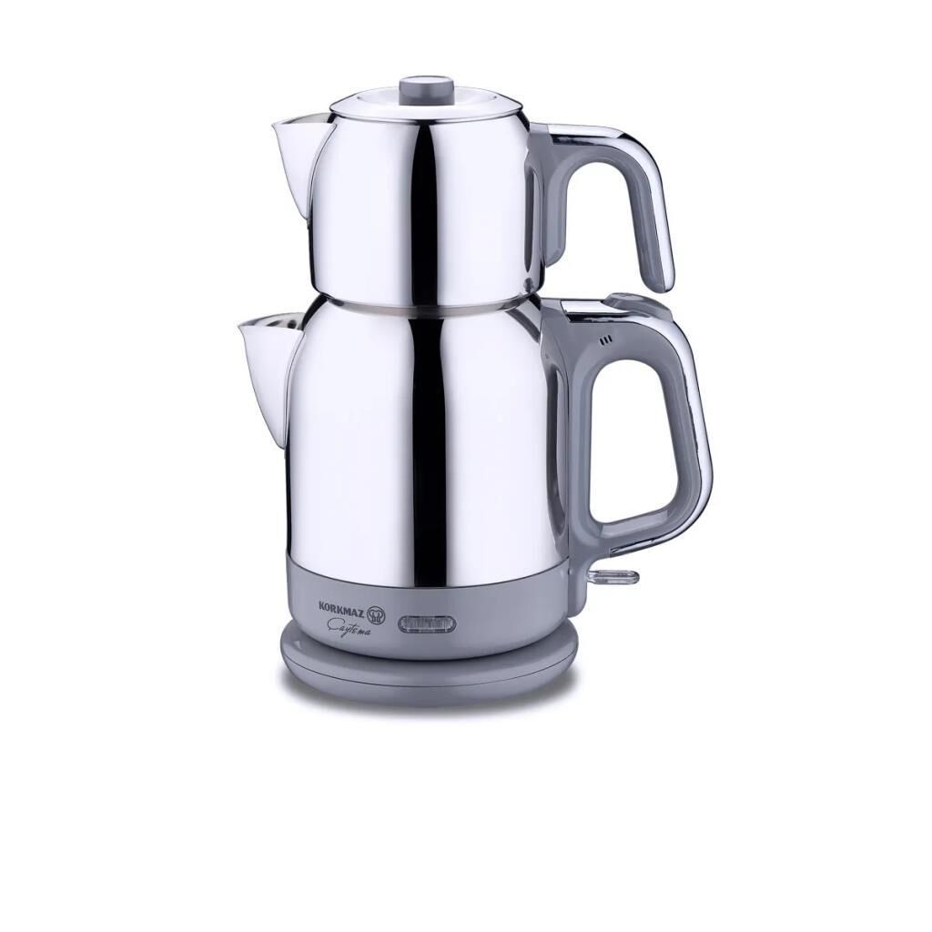 KORKMAZ A331-10 ÇAYTEMA ELEKTRİKLİ ÇAYDANLIK İNOX/GRİ