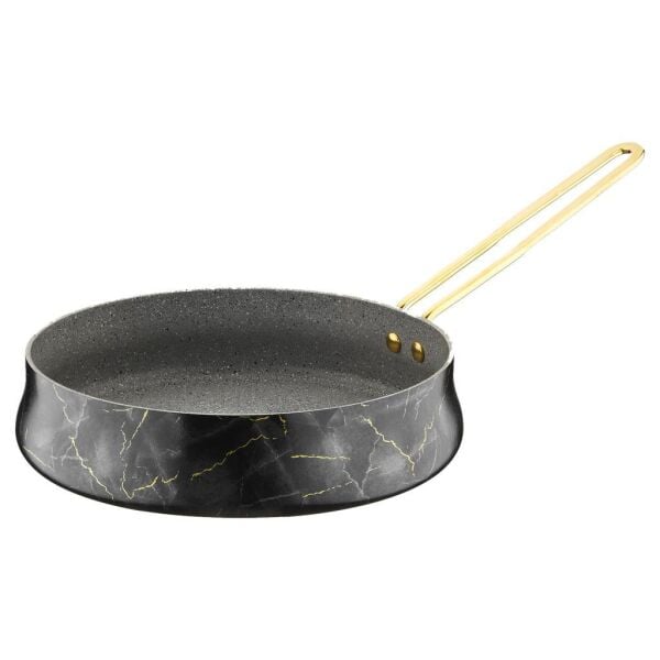 BRİONİ MARBLE MERMER DESEN 7 PARÇA TENCERE SETİ SİYAH