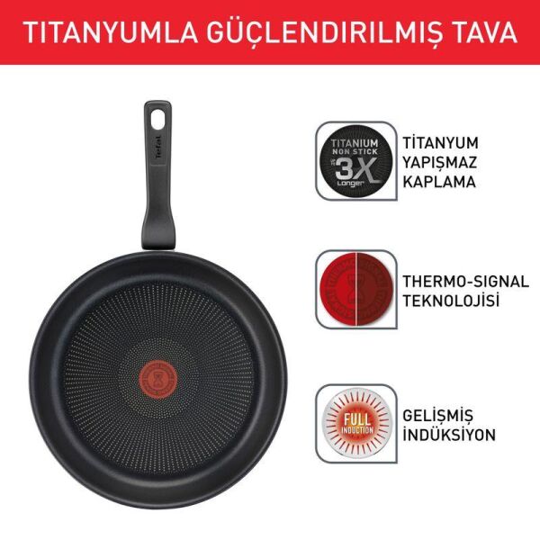 TEFAL TİTANYUM 3X FORCE TAVA 28 CM