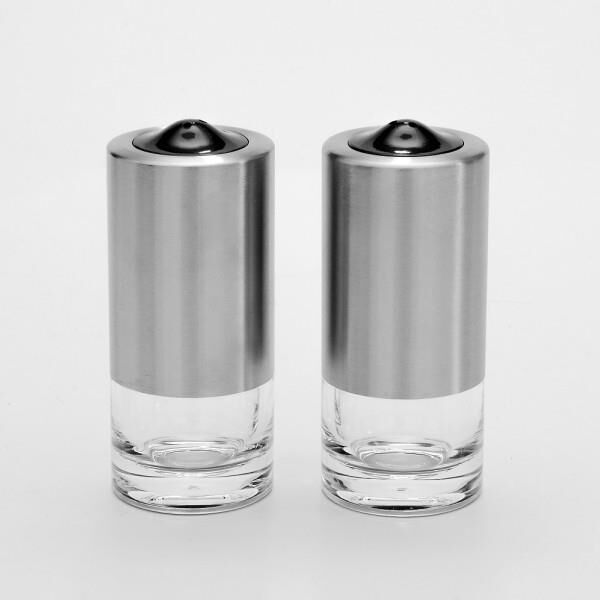 2'Lİ PASLANMAZ ÇELİK AKRİLİK KAPAK TUZLUK