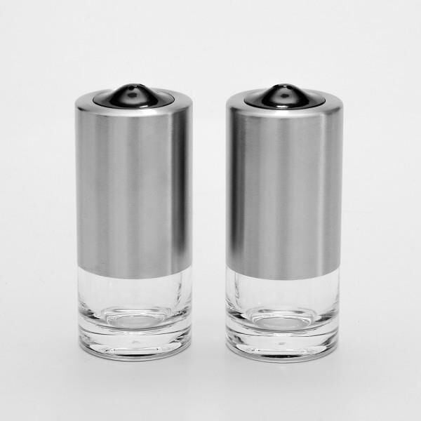 2'Lİ PASLANMAZ ÇELİK AKRİLİK KAPAK TUZLUK