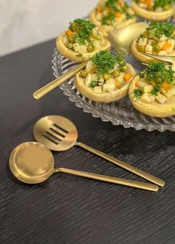 THE MİA CKB0203 SERVİS TAKIMI MAT GOLD 2 PARÇA