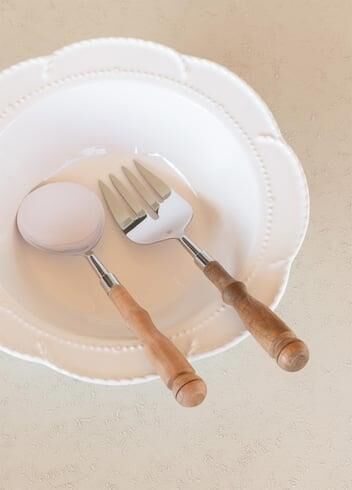 THE MİA WOODY SALATA SERVİS TAKIMI 2 PARÇA