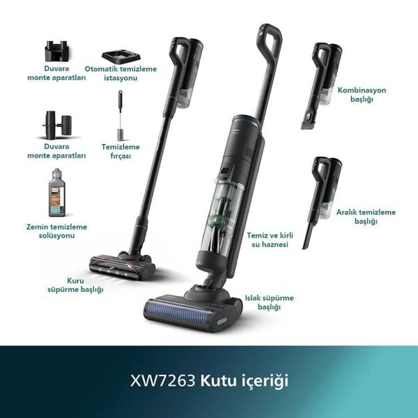 PHİLİPS XW-7263/11 ISLAK KURU DİKEY SÜPÜRGE
