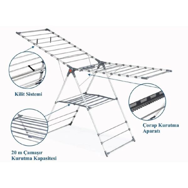 DEVECİOĞLU MM037 HARBİNGER GOLD ALÜMİNYUM ÇAMAŞIR KURUTMALIK