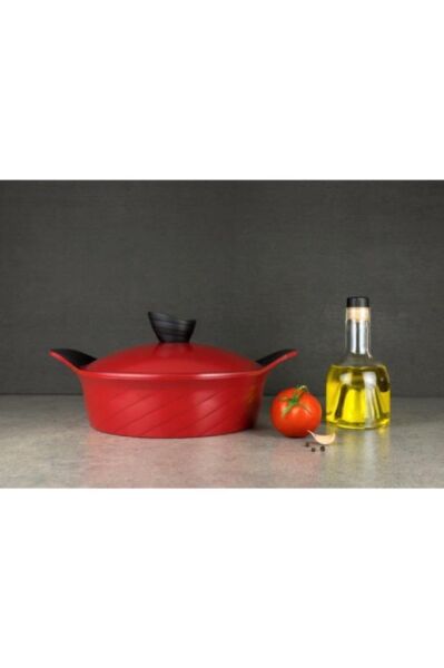 PRİMANOVA ANTHONY ALÜMİNYUM SIĞ TENCERE 24CM KIRMIZI