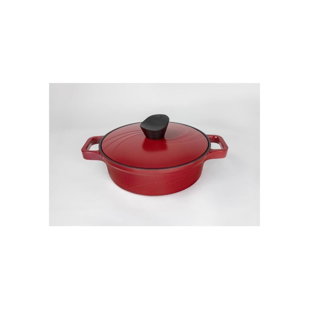 PRİMANOVA BORDAIN ALÜMİNYUM SIĞ TENCERE 24CM KIRMIZI