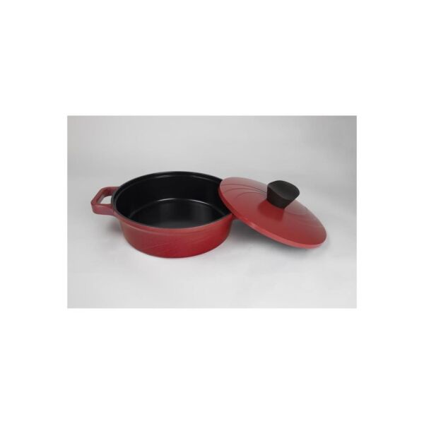 PRİMANOVA BORDAIN ALÜMİNYUM SIĞ TENCERE 24CM KIRMIZI