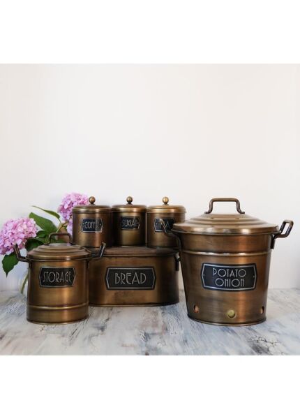 THE MİA GALVANİZ BAKLİYAT KOVASI GOLD