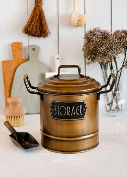 THE MİA GALVANİZ BAKLİYAT KOVASI GOLD