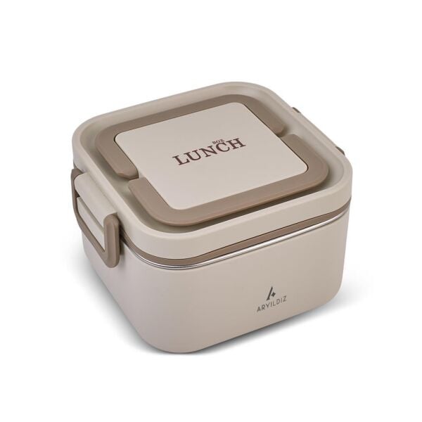 ARYILDIZ BENTO LUNCH BOX YEMEK TERMOSU KARE BEJ 700ML