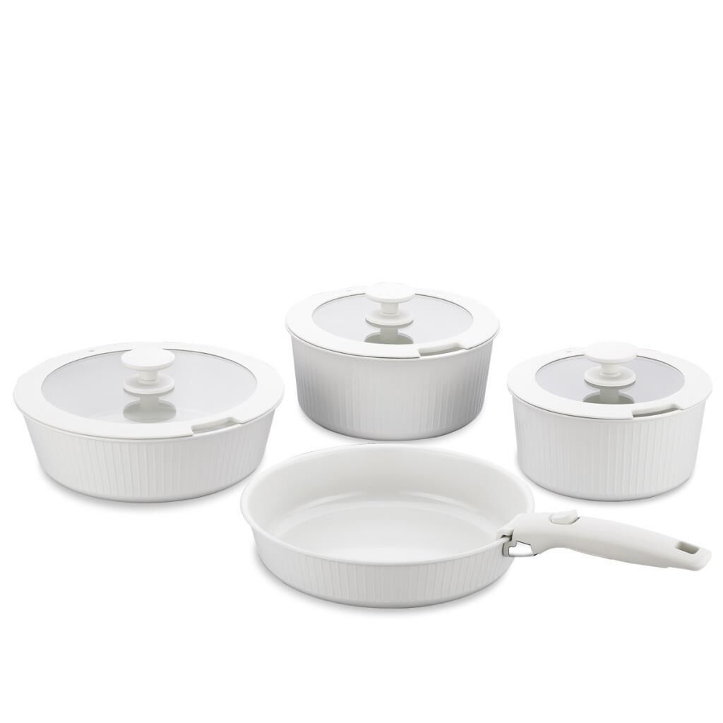 KORKMAZ A2792-2 NOVA PRATİKA 8 PARÇA TENCERE SETİ BEJ