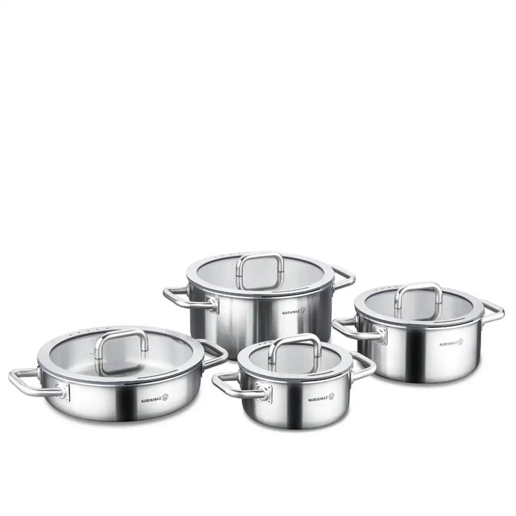 KORKMAZ A2794 AURA 8 PARÇA TENCERE SETİ