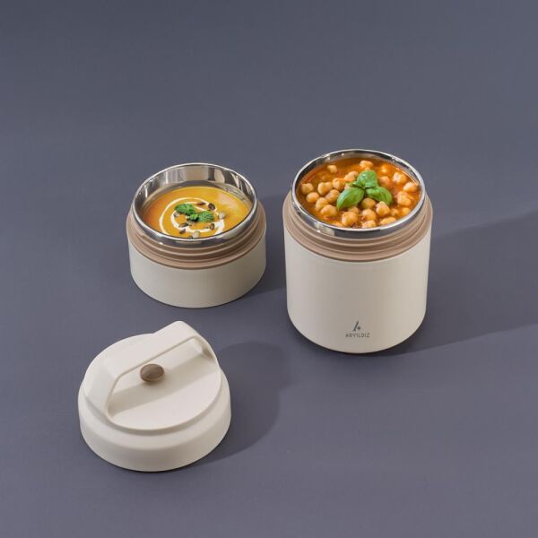 ARYILDIZ BENTO LUNCH BOX YEMEK TERMOSU KATLI BEJ 620ML