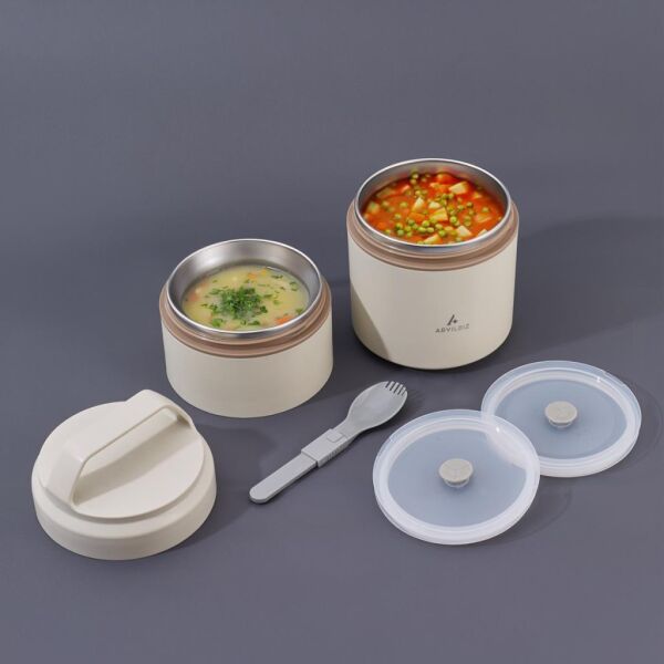 ARYILDIZ BENTO LUNCH BOX YEMEK TERMOSU İKİ KATLI BEJ 1200ML