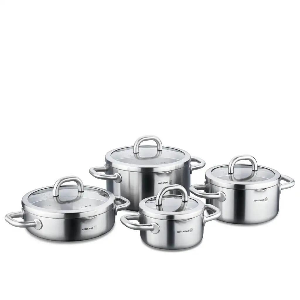KORKMAZ A2795 ALBA 8 PARÇA TENCERE SETİ
