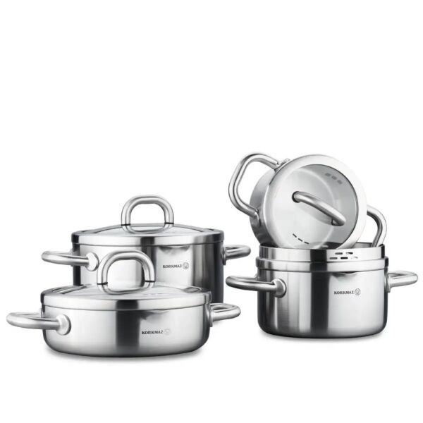 KORKMAZ A2795 ALBA 8 PARÇA TENCERE SETİ