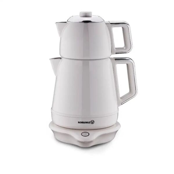 KORKMAZ A332-05 DEMİKS ELEKTRİKLİ ÇAYDANLIK VANİLYA/KROM