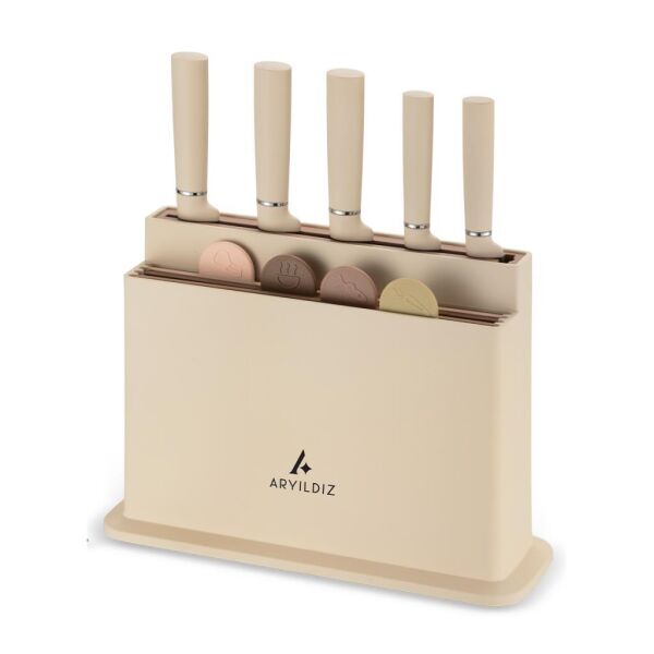 ARYILDIZ KAİZU 10 PARÇA BLOK BIÇAK VE KESİM PANO SETİ