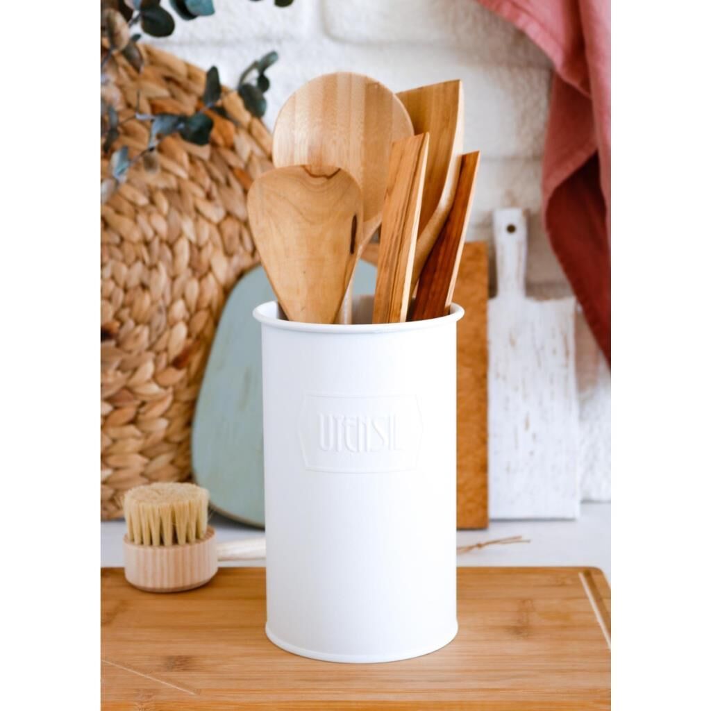 THE MİA TEZGAH ÜZERİ GALVANİZ KAŞIKLIK 17x11 CM BEYAZ