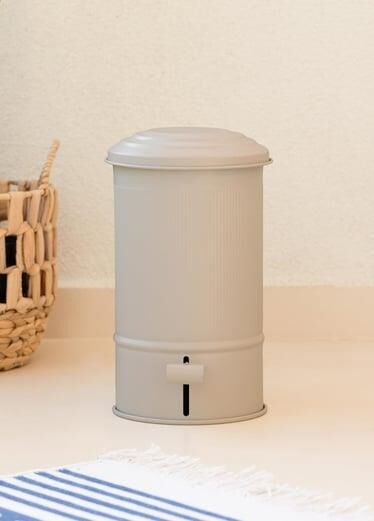 THE MİA STRİPE MUTFAK VE BANYO ÇÖP KOVASI BEJ 5 LİTRE