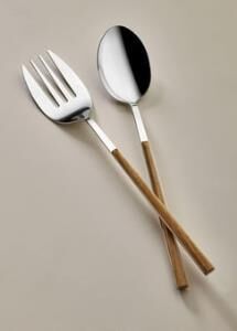 THE MİA WOODEN SALATA SERVİS TAKIMI 2 PARÇA