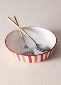 THE MİA WOODEN SALATA SERVİS TAKIMI 2 PARÇA