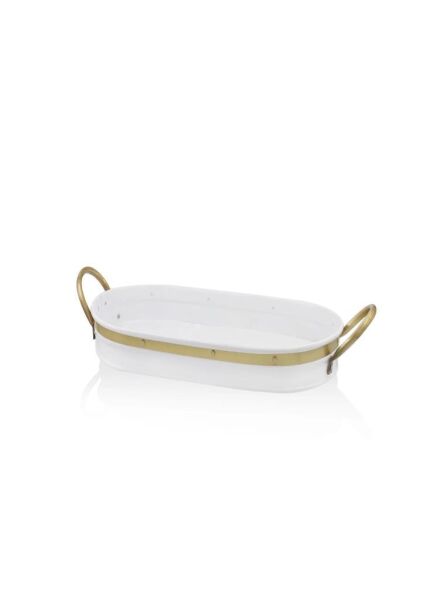 THE MİA GALVİN TEPSİ BEYAZ 54*24 CM
