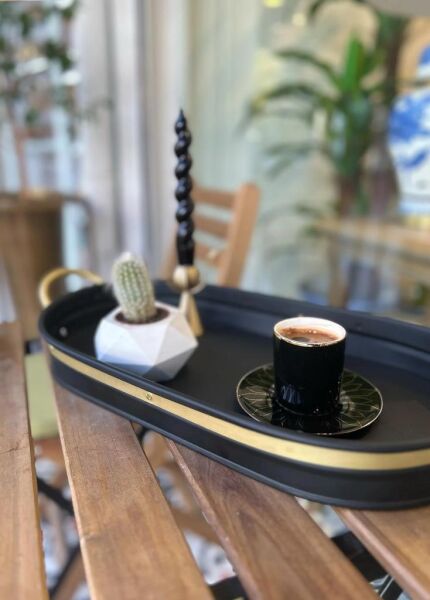 THE MİA GALVİN TEPSİ SİYAH 54*24 CM