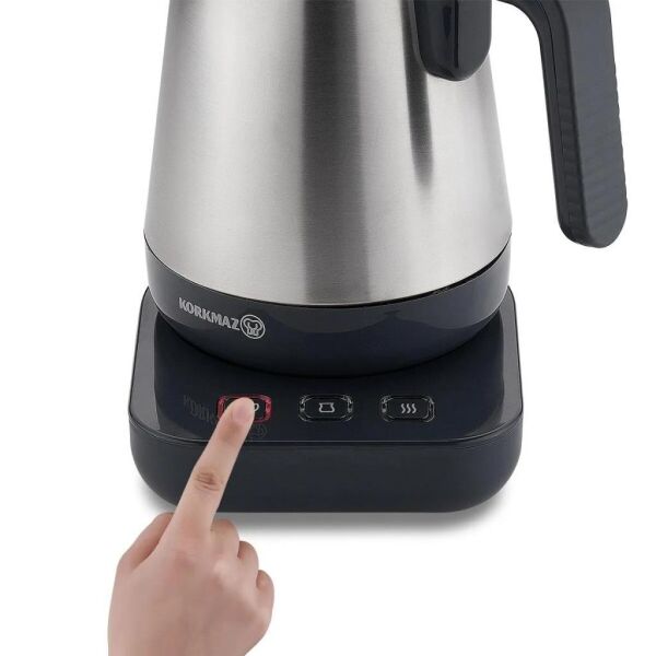KORKMAZ A850 MODERNA ELEKTRİKLİ ÇAYDANLIK SİYAH/SATİN