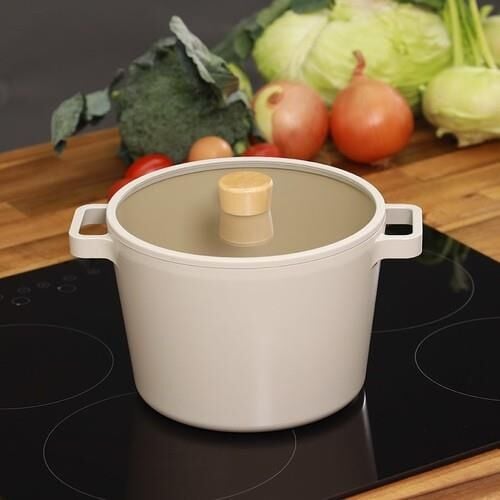 FİKA NEOFLAM CAM KAPAKLI ALÜMİNYUM DÖKÜM DERİN TENCERE 22 CM