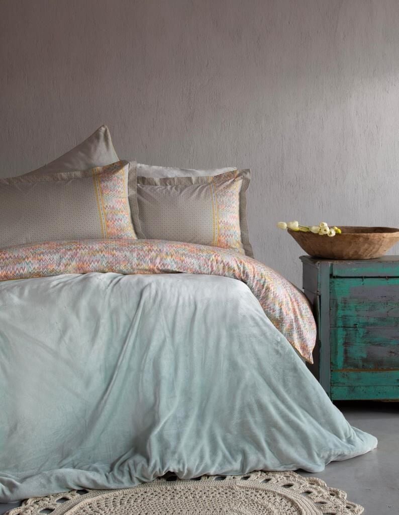 APRİCİTAS ÇİFT KİŞİLİK MY TOUCH KADİFE NEVRESİM TAKIMI HILLY GREEN