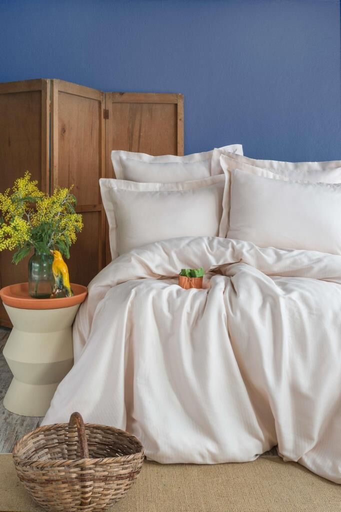 APRİCİTAS ÇİFT KİŞİLİK BAMBU NEVRESİM TAKIMI ELLIE VANILLA