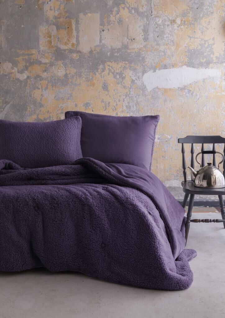 APRİCİTAS ÇİFT KİŞİLİK YORGAN SET BASIC SOFTLY MÜRDÜM