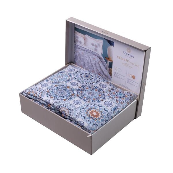 APRİCİTAS TEK KİŞİLİK KAPİTONELİ COMPLETE SET CELESTE TURKUAZ