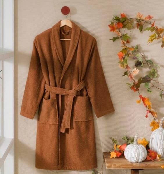 TAÇ ŞALYAKA PAMUK BORNOZ TARÇIN L/XL