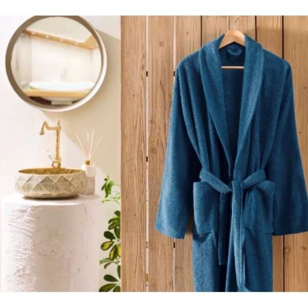 TAÇ ŞALYAKA PAMUK BORNOZ L/XL PETROL