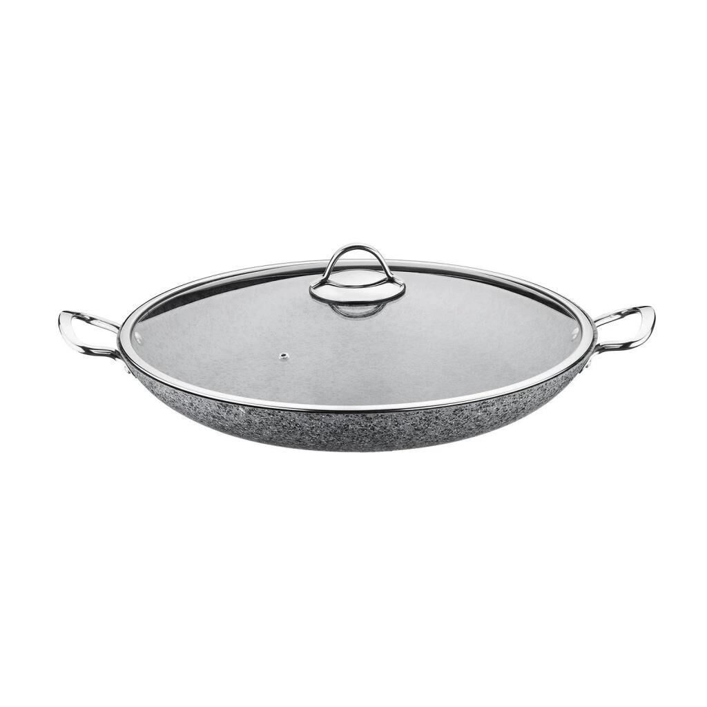 BRİONİ STONE-H 38 CM ÇİZİLMEZ YANMAZ YAPIŞMAZ İNDÜKSİYONLU ŞEF TENCERESİ