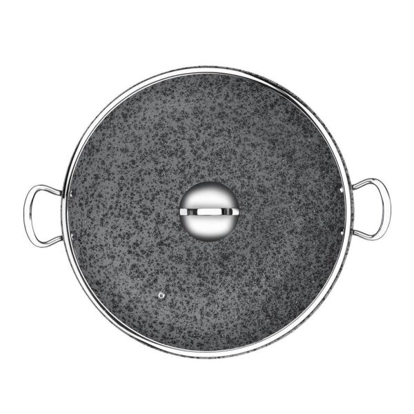 BRİONİ STONE-H 38 CM ÇİZİLMEZ YANMAZ YAPIŞMAZ İNDÜKSİYONLU ŞEF TENCERESİ