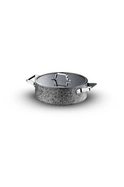BRİONİ STONE-H ÇİZİLMEZ YANMAZ YAPIŞMAZ İNDÜKSİYONLU 22 CM BASIK TENCERE